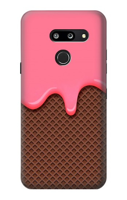 W3754 Strawberry Ice Cream Cone Hard Case and Leather Flip Case For LG G8 ThinQ