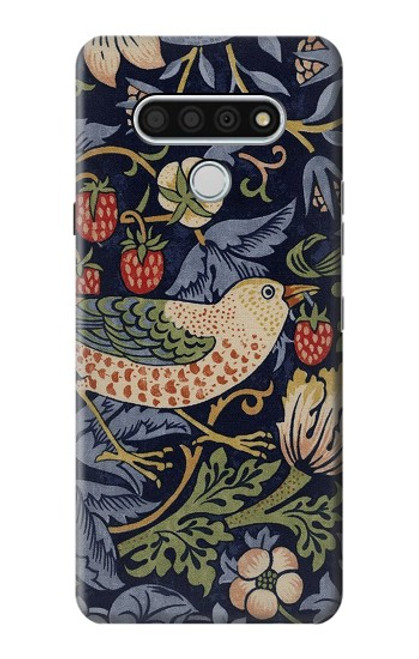 W3791 William Morris Strawberry Thief Fabric Hard Case and Leather Flip Case For LG Stylo 6