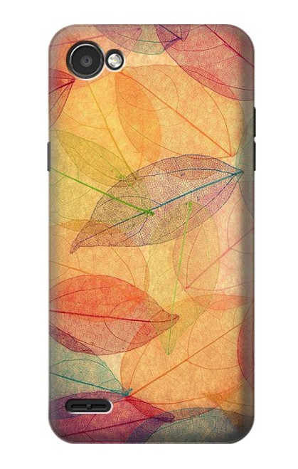 W3686 Fall Season Leaf Autumn Hard Case and Leather Flip Case For LG Q6