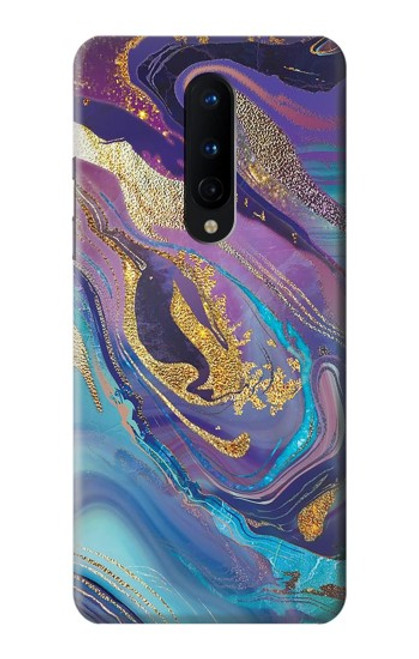 W3676 Colorful Abstract Marble Stone Hard Case and Leather Flip Case For OnePlus 8