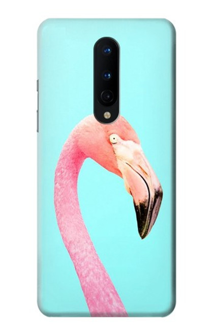 W3708 Pink Flamingo Hard Case and Leather Flip Case For OnePlus 8