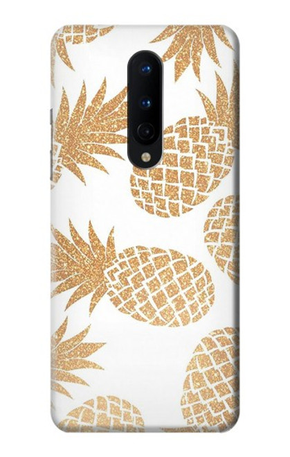 W3718 Seamless Pineapple Hard Case and Leather Flip Case For OnePlus 8