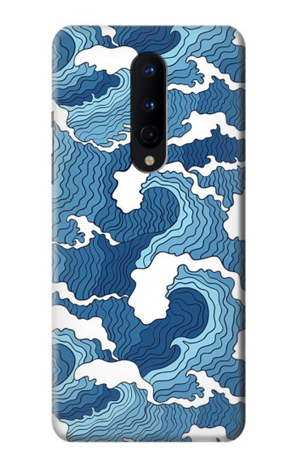 W3751 Wave Pattern Hard Case and Leather Flip Case For OnePlus 8