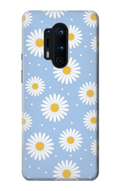 W3681 Daisy Flowers Pattern Hard Case and Leather Flip Case For OnePlus 8 Pro