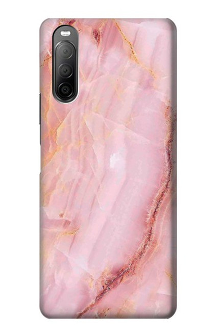 W3670 Blood Marble Hard Case and Leather Flip Case For Sony Xperia 10 II