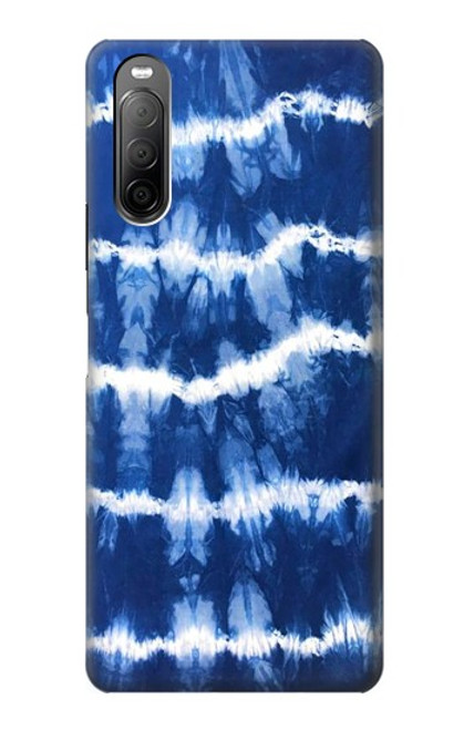 W3671 Blue Tie Dye Hard Case and Leather Flip Case For Sony Xperia 10 II