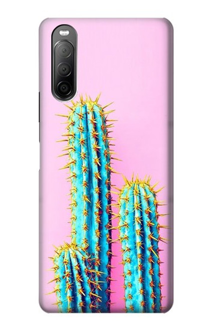 W3673 Cactus Hard Case and Leather Flip Case For Sony Xperia 10 II