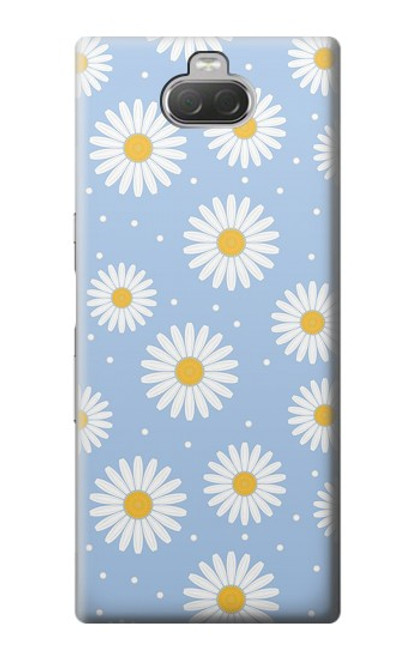 W3681 Daisy Flowers Pattern Hard Case and Leather Flip Case For Sony Xperia 10