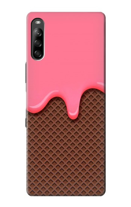 W3754 Strawberry Ice Cream Cone Hard Case and Leather Flip Case For Sony Xperia L4