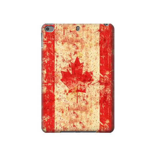 W1603 Canada Flag Old Vintage Tablet Hard Case For iPad mini 4, iPad mini 5, iPad mini 5 (2019)