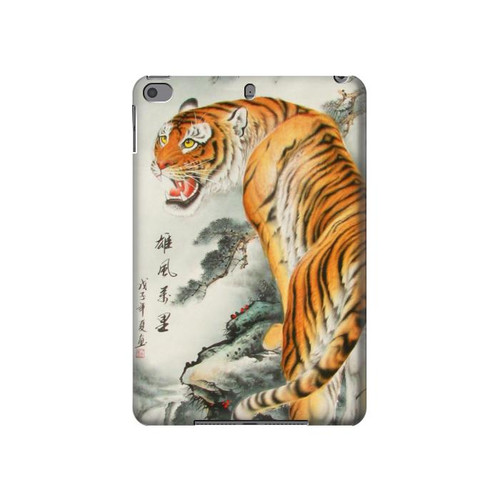 W1934 Chinese Tiger Painting Tablet Hard Case For iPad mini 4, iPad mini 5, iPad mini 5 (2019)
