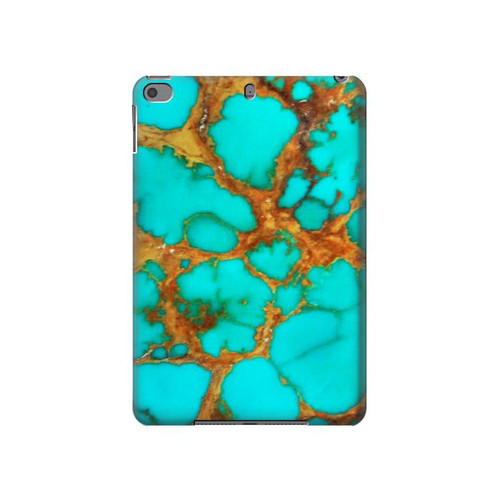 W2688 Aqua Copper Turquoise Gemstone Graphic Tablet Hard Case For iPad mini 4, iPad mini 5, iPad mini 5 (2019)