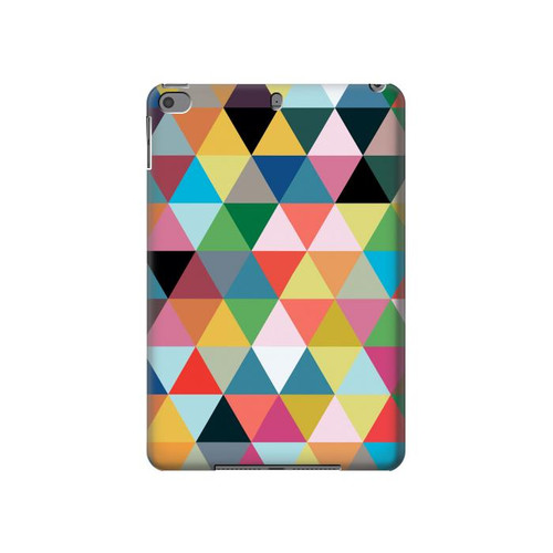 W3049 Triangles Vibrant Colors Tablet Hard Case For iPad mini 4, iPad mini 5, iPad mini 5 (2019)