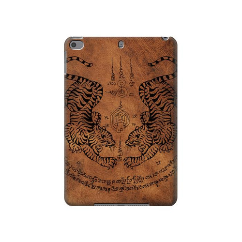 W3209 Sak Yant Twin Tiger Tablet Hard Case For iPad mini 4, iPad mini 5, iPad mini 5 (2019)