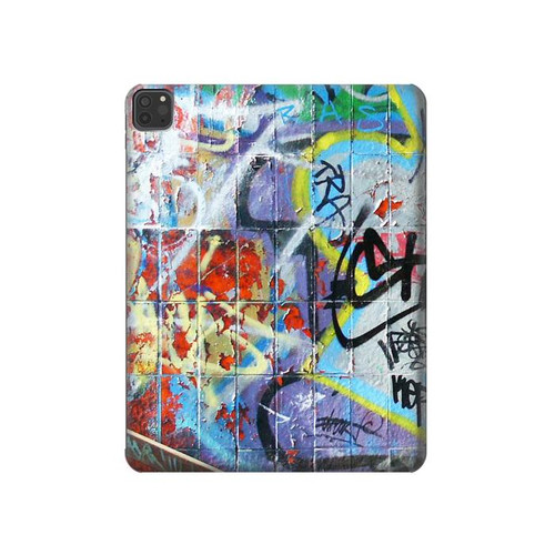 W0588 Wall Graffiti Tablet Hard Case For iPad Pro 11 (2021,2020,2018, 3rd, 2nd, 1st)