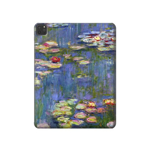 W0997 Claude Monet Water Lilies Tablet Hard Case For iPad Pro 11 (2021,2020,2018, 3rd, 2nd, 1st)