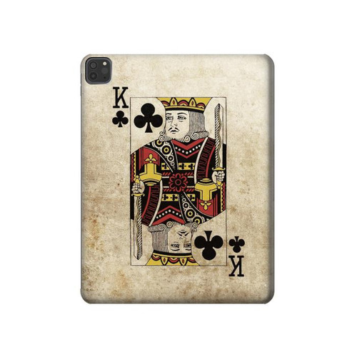 W2528 Poker King Card Tablet Hard Case For iPad Pro 11 (2021,2020,2018, 3rd, 2nd, 1st)