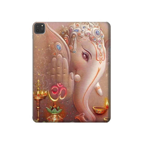 W2678 Hindu God Ganesha Lord of Success Tablet Hard Case For iPad Pro 11 (2021,2020,2018, 3rd, 2nd, 1st)