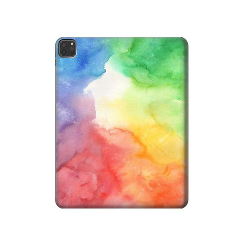 W2945 Colorful Watercolor Tablet Hard Case For iPad Pro 11 (2021,2020,2018, 3rd, 2nd, 1st)