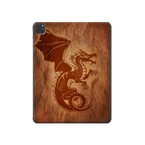 W3086 Red Dragon Tattoo Tablet Hard Case For iPad Pro 11 (2021,2020,2018, 3rd, 2nd, 1st)