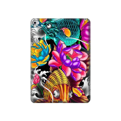 W1630 Fish Japanese Oriental Tattoo Tablet Hard Case For iPad Pro 12.9 (2015,2017)