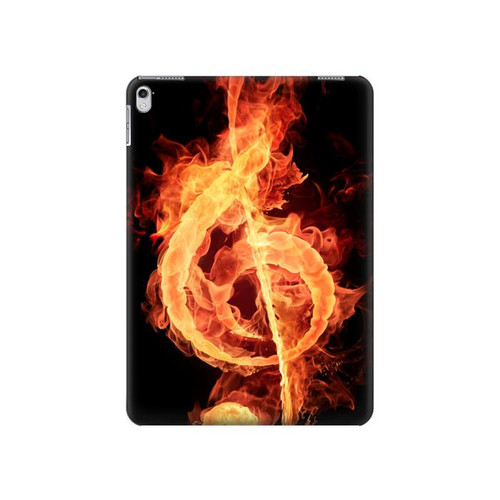 W0493 Music Note Burn Tablet Hard Case For iPad Air 2, iPad 9.7 (2017,2018), iPad 6, iPad 5