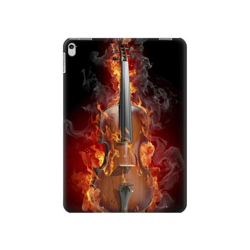 W0864 Fire Violin Tablet Hard Case For iPad Air 2, iPad 9.7 (2017,2018), iPad 6, iPad 5