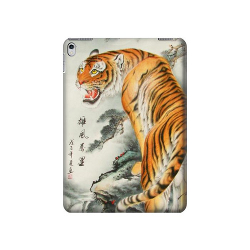 W1934 Chinese Tiger Painting Tablet Hard Case For iPad Air 2, iPad 9.7 (2017,2018), iPad 6, iPad 5