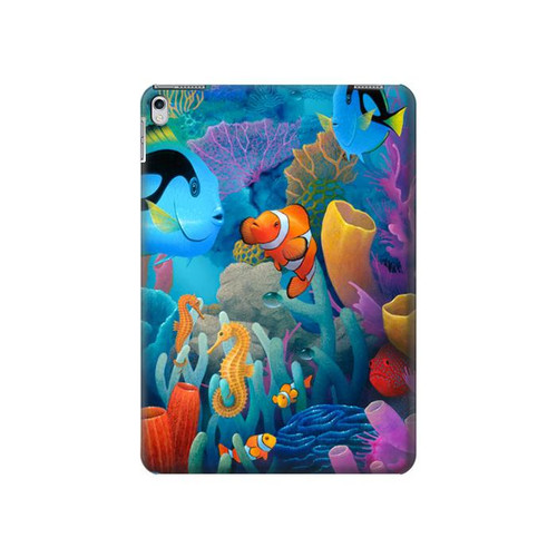 W3227 Underwater World Cartoon Tablet Hard Case For iPad Air 2, iPad 9.7 (2017,2018), iPad 6, iPad 5