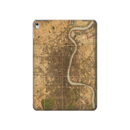 W3230 Vintage Map of London Tablet Hard Case For iPad Air 2, iPad 9.7 (2017,2018), iPad 6, iPad 5