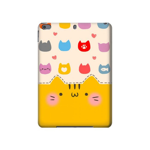 W2442 Cute Cat Cartoon Funny Tablet Hard Case For iPad Pro 10.5, iPad Air (2019, 3rd)