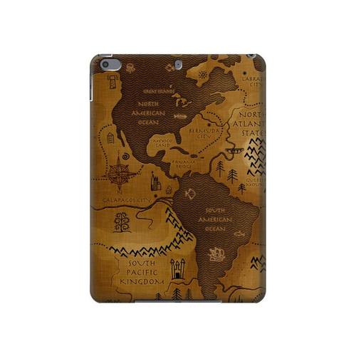 W2861 Antique World Map Tablet Hard Case For iPad Pro 10.5, iPad Air (2019, 3rd)