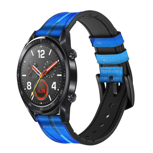 CA0439 Swimming Pool Under Water Silicone & Leather Smart Watch Band Strap For Wristwatch Smartwatch