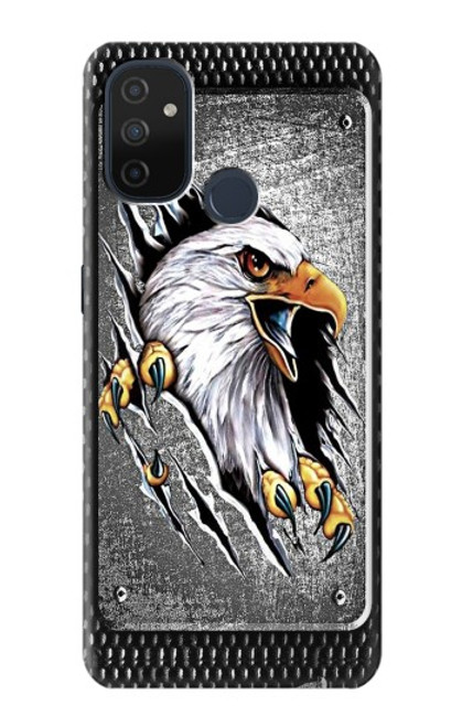 W0855 Eagle Metal Hard Case and Leather Flip Case For OnePlus Nord N100