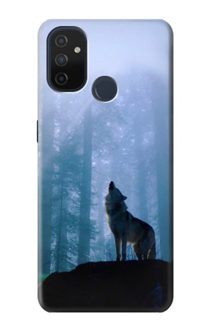 W0935 Wolf Howling in Forest Hard Case and Leather Flip Case For OnePlus Nord N100