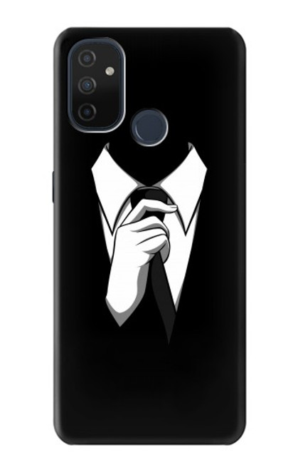 W1591 Anonymous Man in Black Suit Hard Case and Leather Flip Case For OnePlus Nord N100