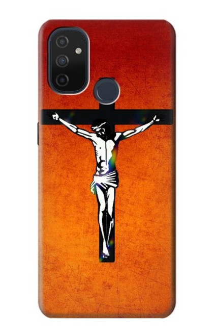 W2421 Jesus Christ On The Cross Hard Case and Leather Flip Case For OnePlus Nord N100