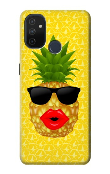 W2443 Funny Pineapple Sunglasses Kiss Hard Case and Leather Flip Case For OnePlus Nord N100