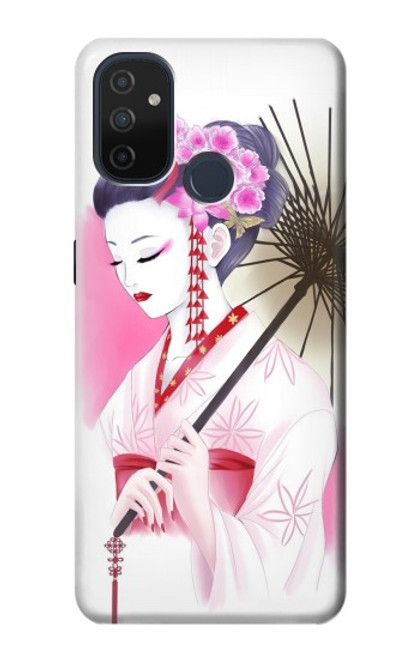 W2579 Japanese Traditional Geisha Kimono Hard Case and Leather Flip Case For OnePlus Nord N100