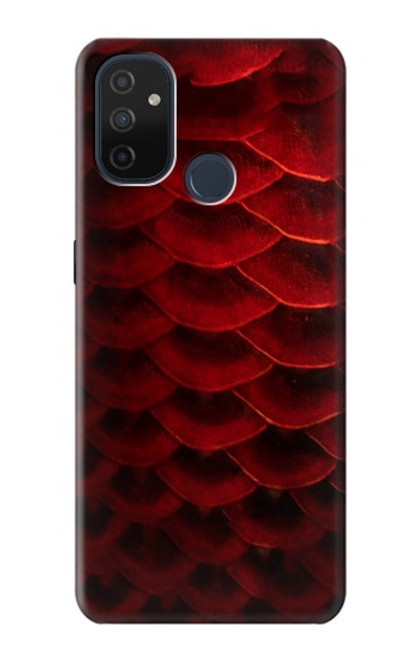 W2879 Red Arowana Fish Scale Hard Case and Leather Flip Case For OnePlus Nord N100