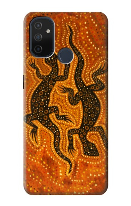 W2901 Lizard Aboriginal Art Hard Case and Leather Flip Case For OnePlus Nord N100