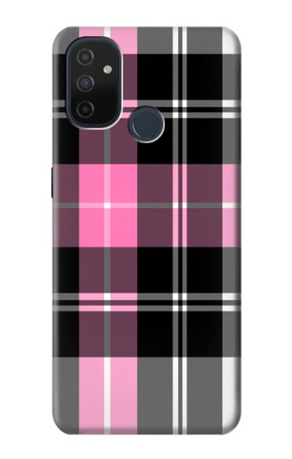 W3091 Pink Plaid Pattern Hard Case and Leather Flip Case For OnePlus Nord N100