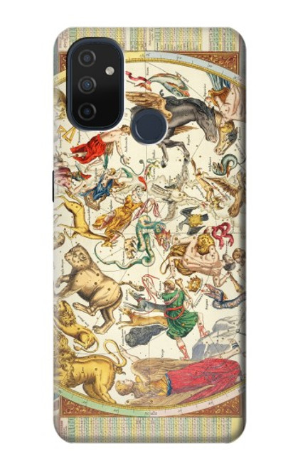 W3145 Antique Constellation Star Sky Map Hard Case and Leather Flip Case For OnePlus Nord N100