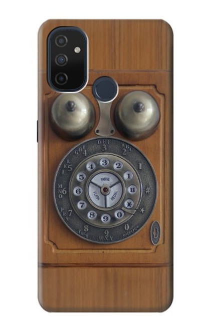 W3146 Antique Wall Retro Dial Phone Hard Case and Leather Flip Case For OnePlus Nord N100