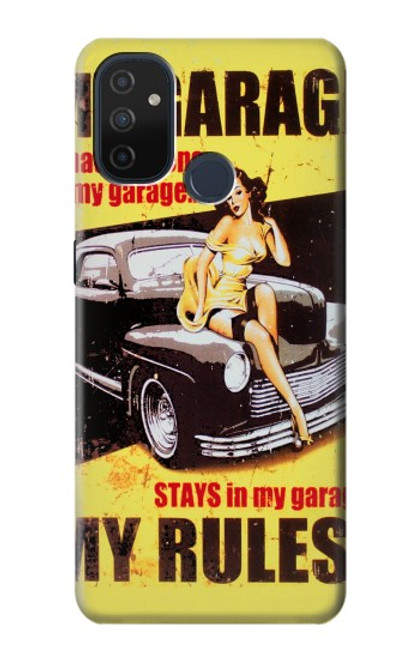 W3198 My Garage Pinup Girl Hard Case and Leather Flip Case For OnePlus Nord N100