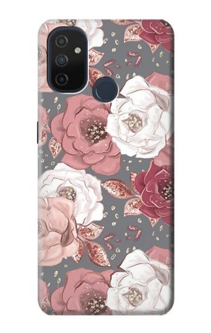 W3716 Rose Floral Pattern Hard Case and Leather Flip Case For OnePlus Nord N100