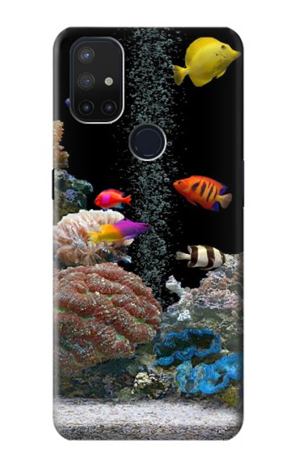 W0226 Aquarium Hard Case and Leather Flip Case For OnePlus Nord N10 5G