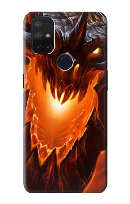 W0414 Fire Dragon Hard Case and Leather Flip Case For OnePlus Nord N10 5G