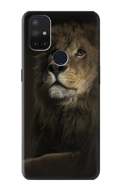 W0472 Lion Hard Case and Leather Flip Case For OnePlus Nord N10 5G