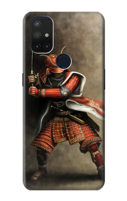 W0796 Japan Red Samurai Hard Case and Leather Flip Case For OnePlus Nord N10 5G